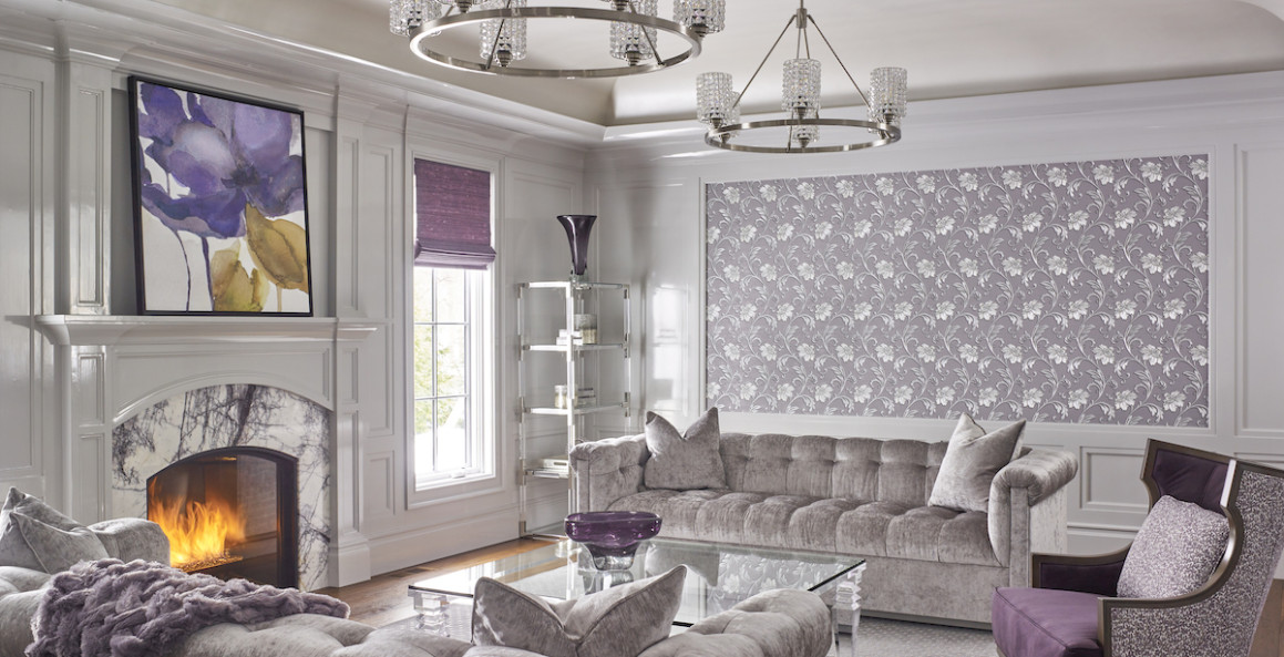 purple-jewel-tones-living-room-design-fireplace